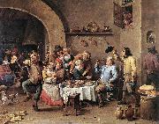 TENIERS, David the Younger Twelfth-night (The King Drinks) ar oil painting artist